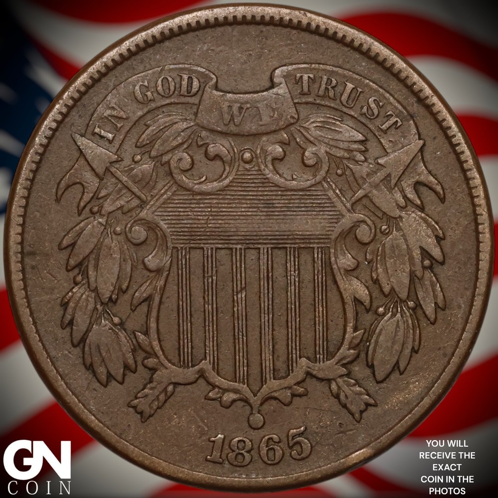 1865 2 Cent Piece B1398