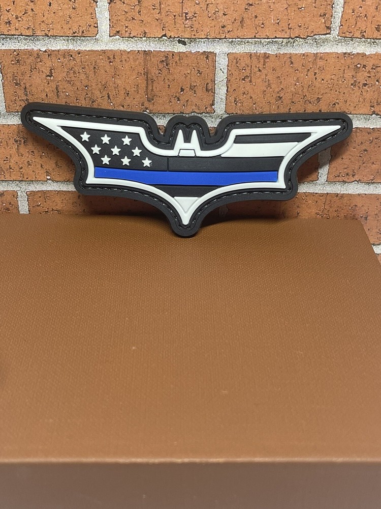 Batman PVC Patch - Tactical Morale Gun Batman Thin Blue Line Patch