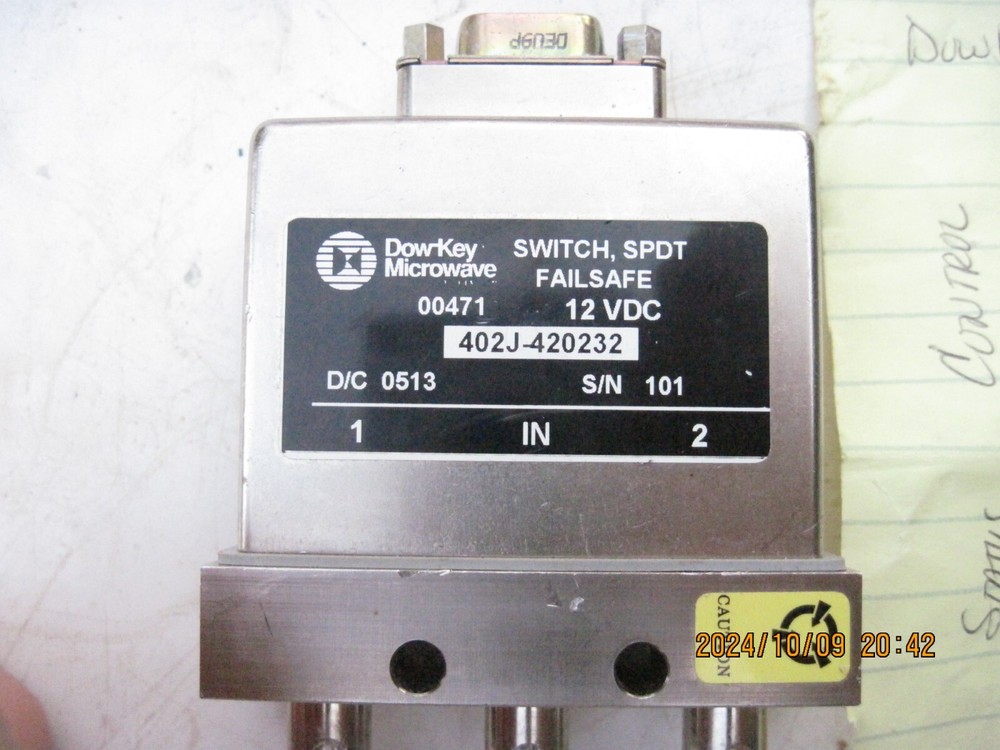 DOWKEY MICROWAVE RF RELAY 12VDC LOGIC CONTROLLED BNC SPDT