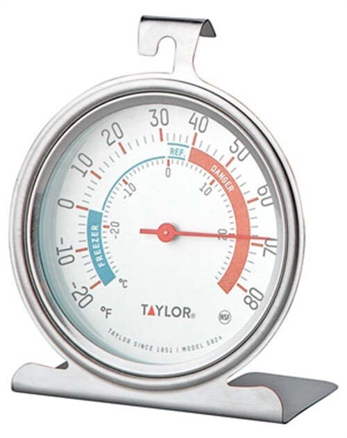 Taylor Instant Read Analog Freezer/Refrigerator Thermometer