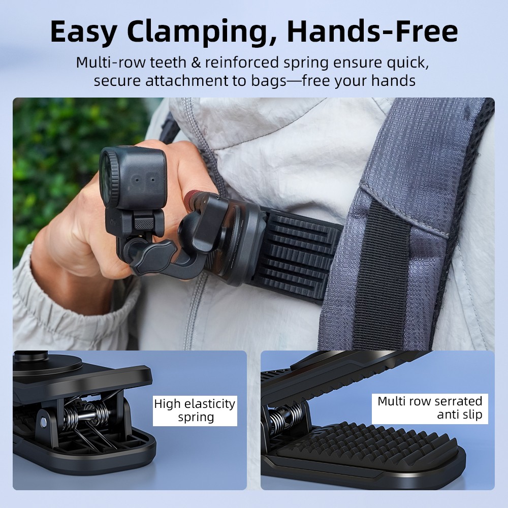 Magnetic Quick Release Backpack Clip for DJI Insta360 Action Camera Bracket Base