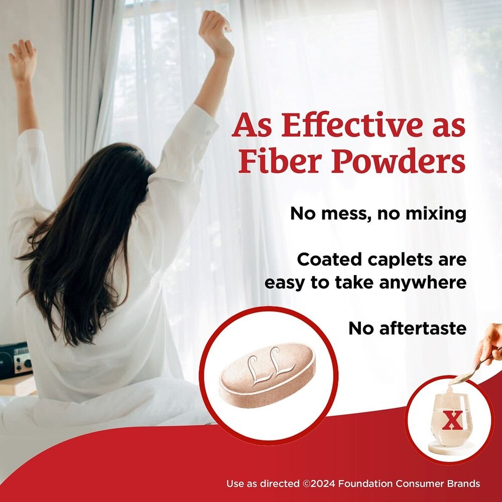 Fibercon Fiber Therapy for Regularity Caplets Constipation Relief 140 Count