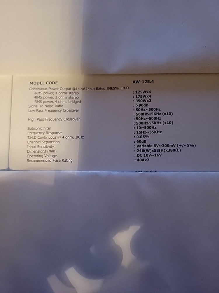 4 channel car amplifier