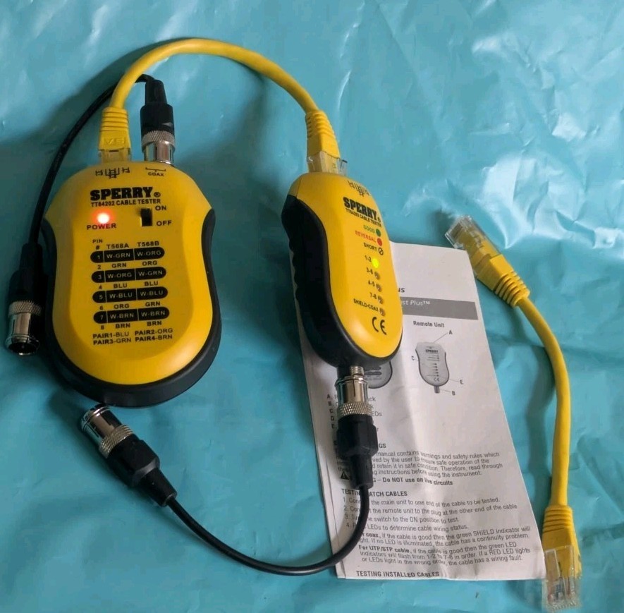 Sperry Instruments TT64202 Network & Coax Cable-Test Plus & Remote Unit w Leads