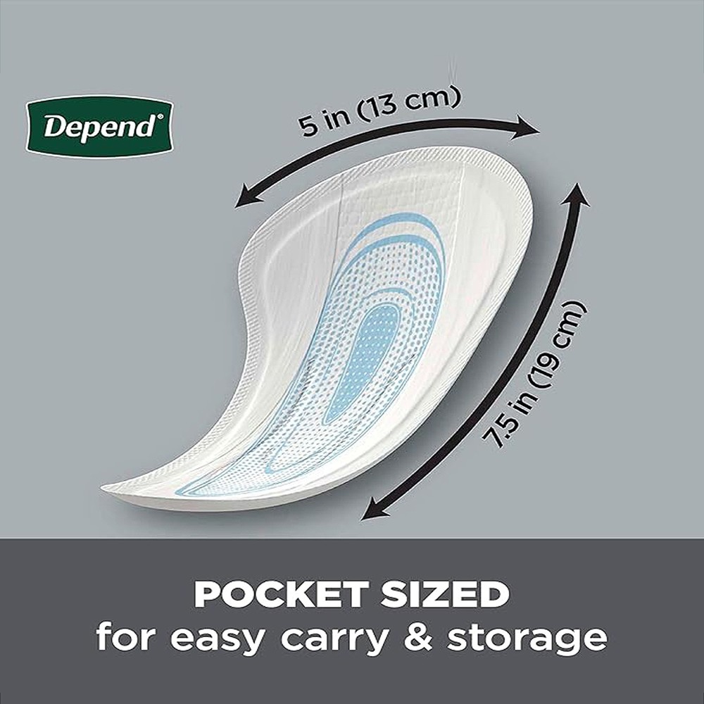 Depend Shields Incontinence Pads for Men, Light Absorbency, 58 Count - "READ"