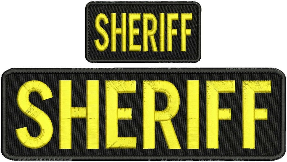 Sheriff embroidery Patch4x10  and 2x5 hook on back