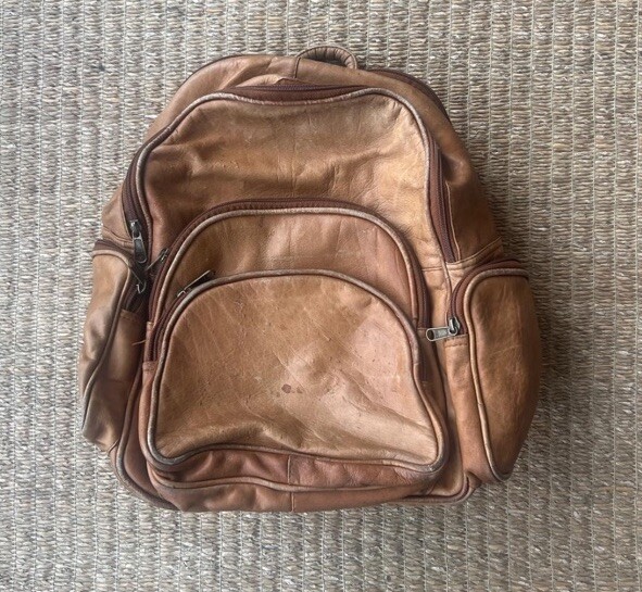 Vintage Leather Rucksack Design Chestnut Backpack