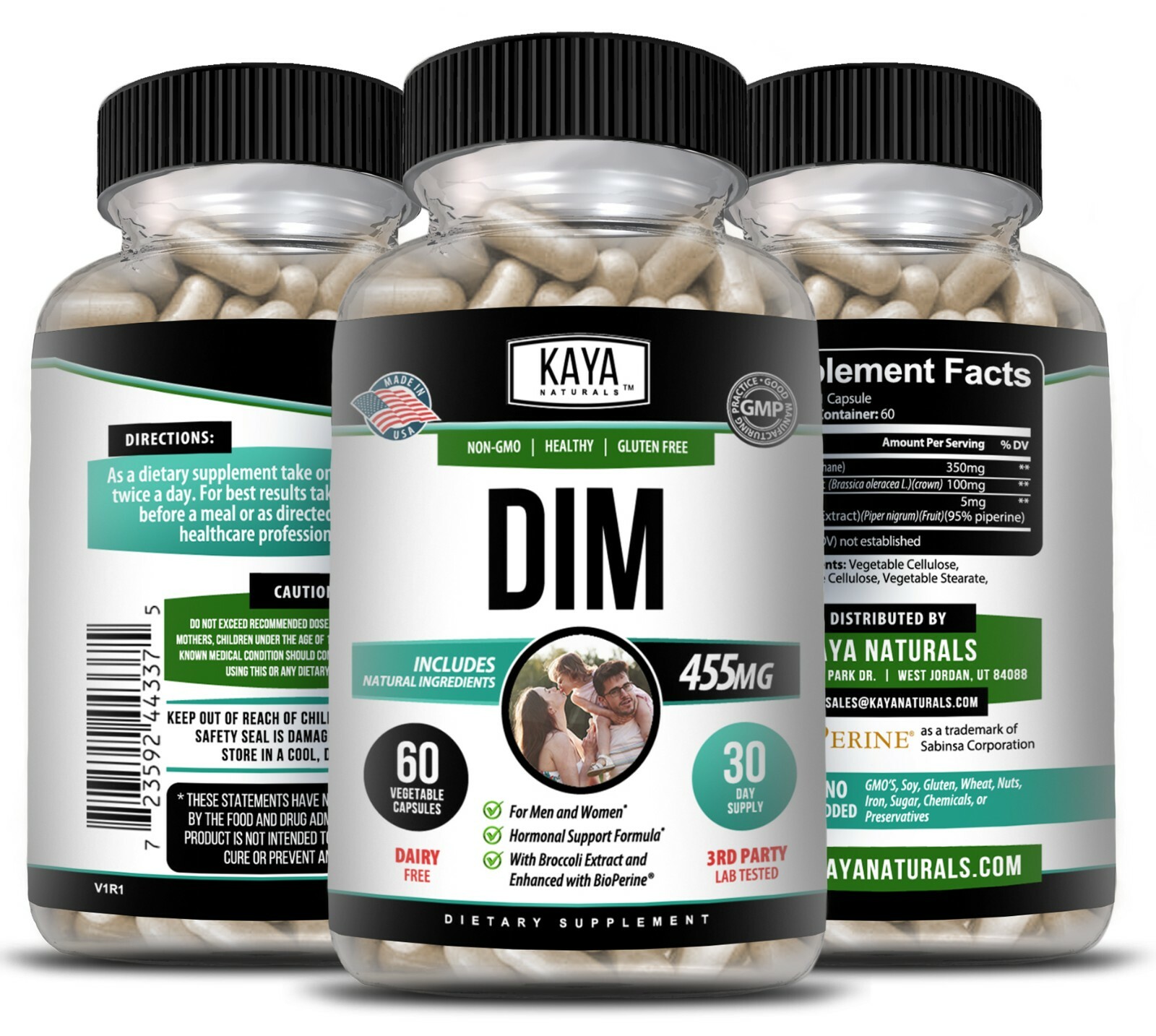 DIM Ultra Supplement 60ct, With Bioperine, Premium Hormonal Support Formula