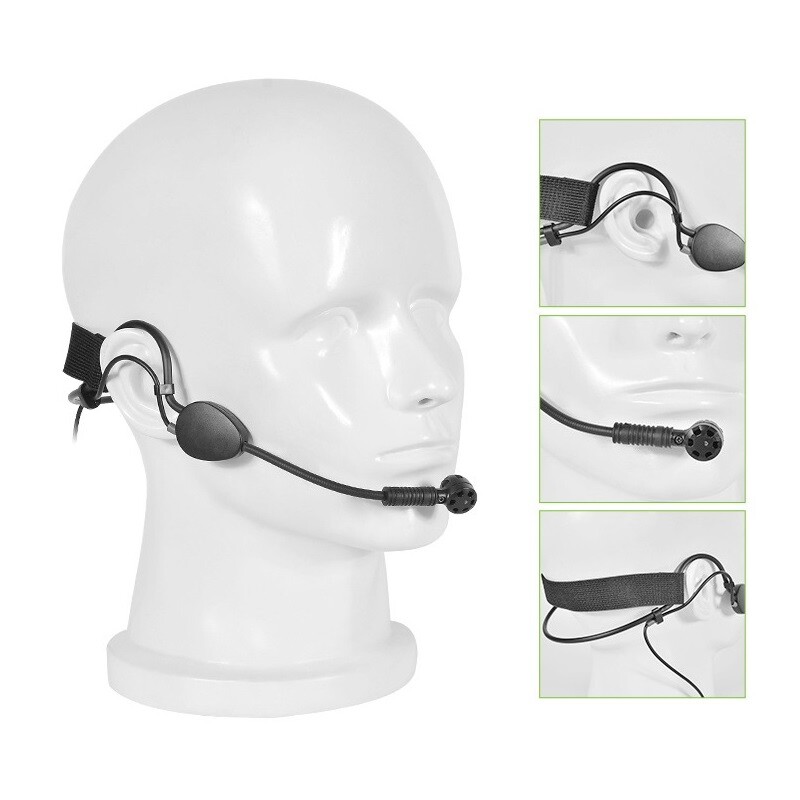 UHF Professional Wireless Cordless Headset Headworn Head Microphone with Case