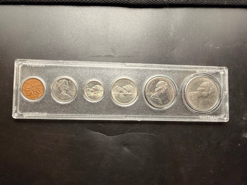 1968 Canada 6 Coin Mint Set In Plastic Display