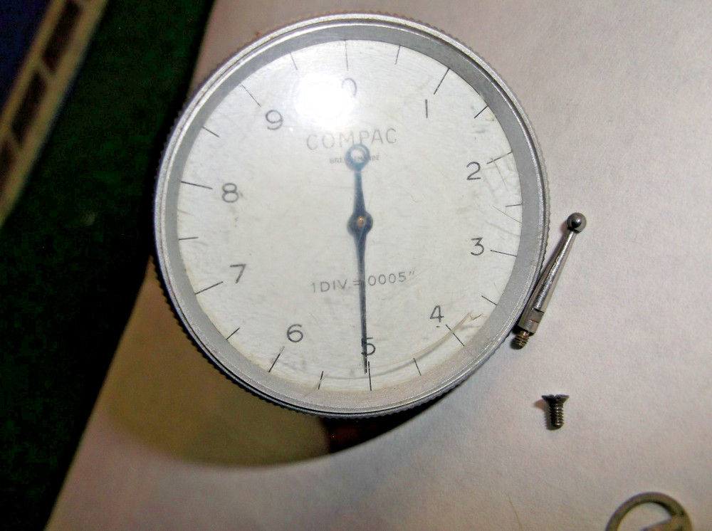 REPAIR NEEDED Compac Geneva Dial Test Indicator .0005 X .120 Range Each Direct.