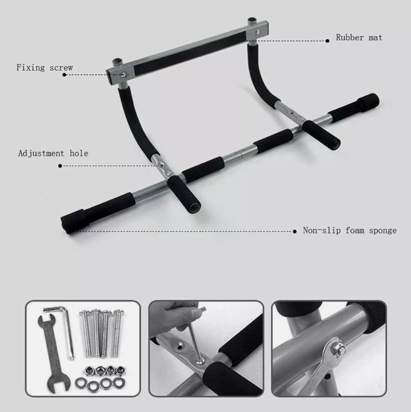 DOORWAY CHIN UP BAR PULL UP BAR SIT UP MULTI-FUNCTION HOME GYM