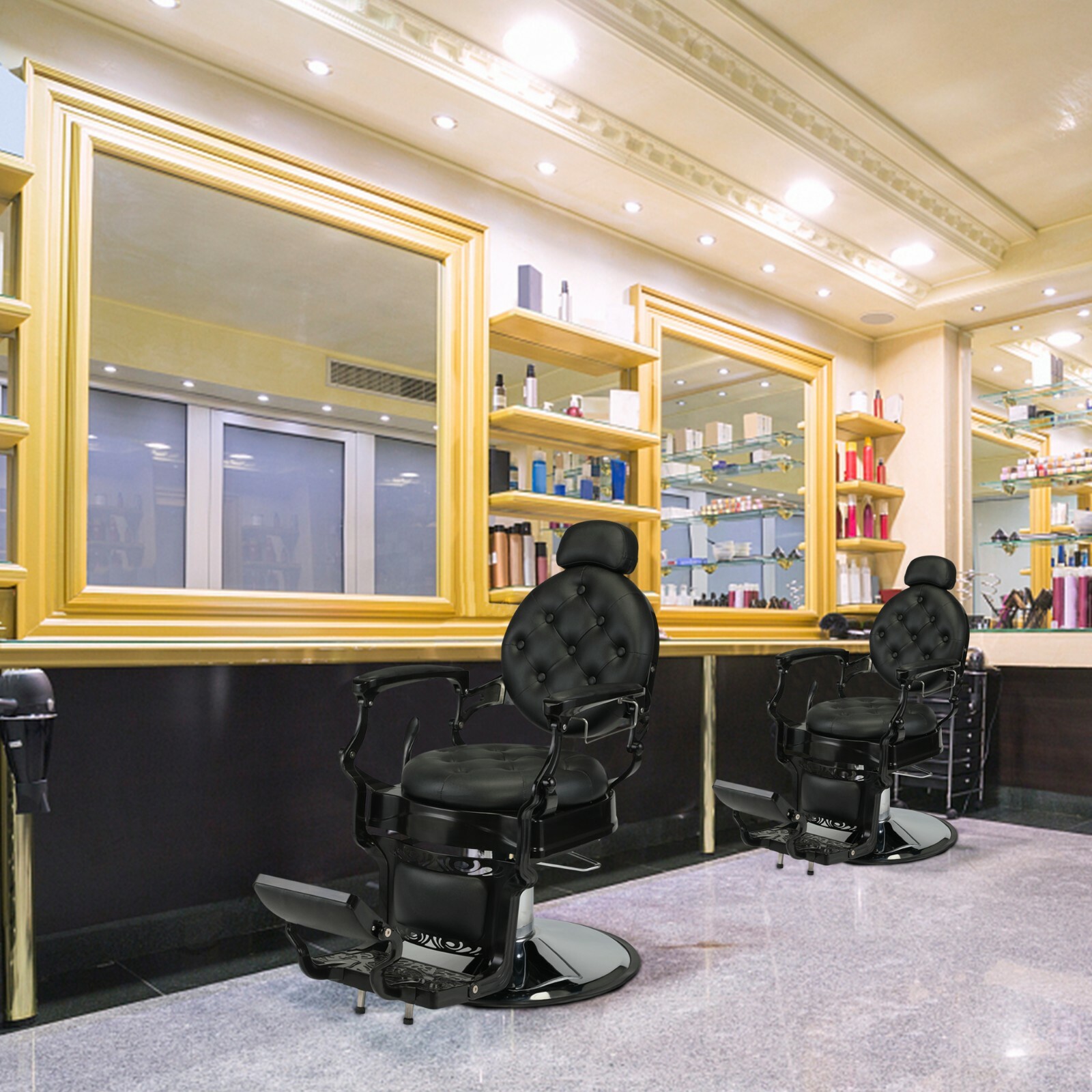 Vintage Heavy Duty Hydraulic Barber Chair Recline All Purpose Beauty Salon Chair