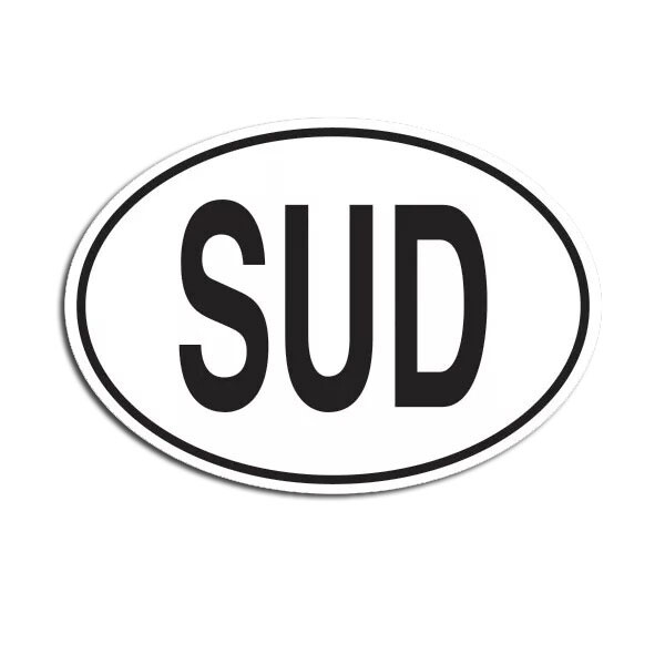 SUD Sudan Country Code Oval Sticker Decal