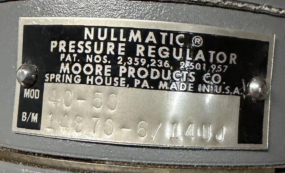 Moore Products 40-50 Nullmatic Pressure Regulator