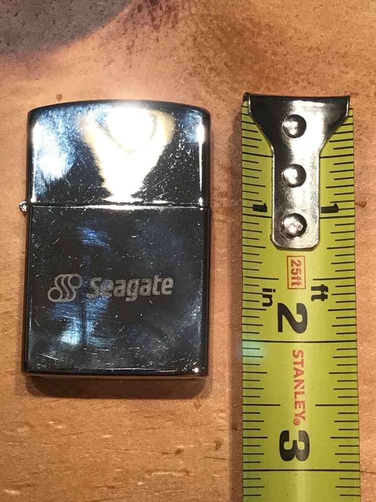 CHROME SEAGATE ADVERTISEMENT CIGARETTE LIGHTER