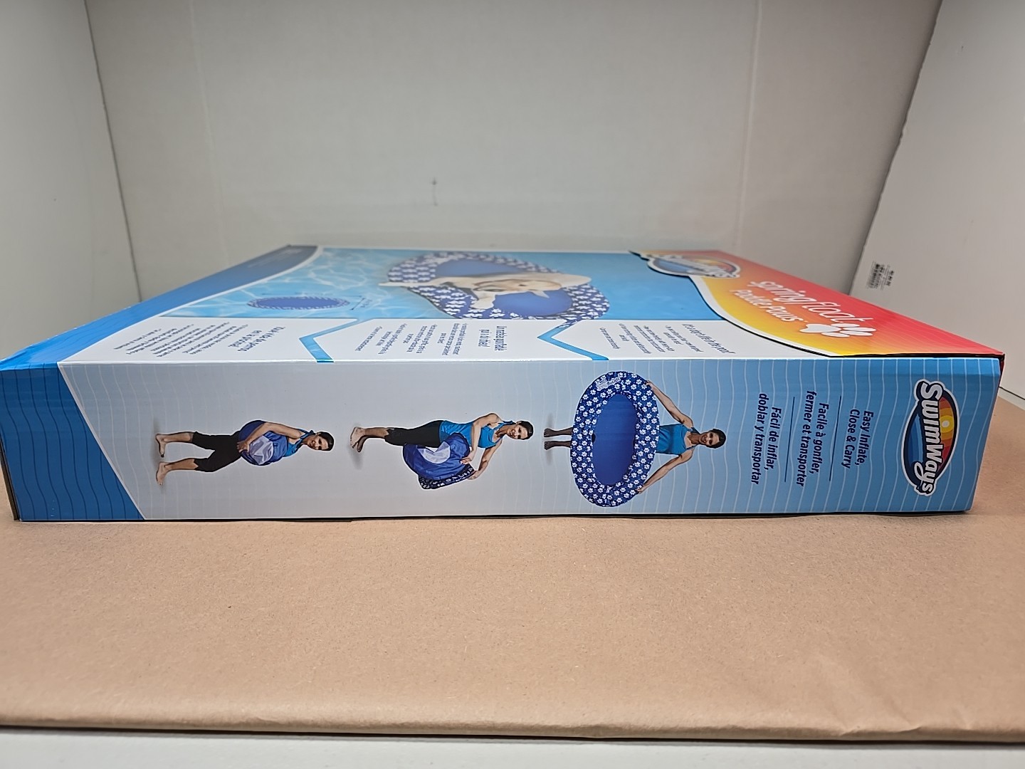 SwimWays Paddle Paws Spring Float Dog Raft, Large (65 lbs. and Up), Blue