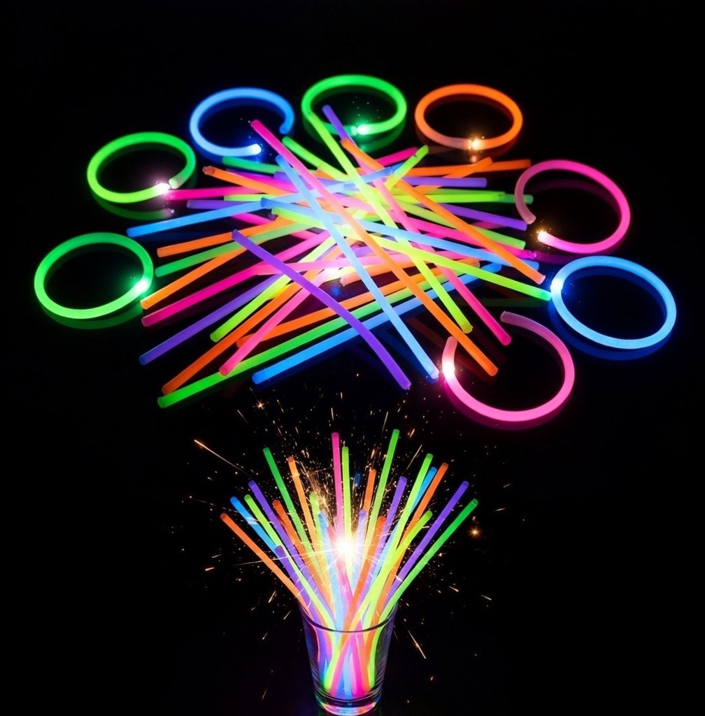 Vibrant Multicolor Glow Sticks - Neon Party Supplies packs 10-100 Ultimate Party