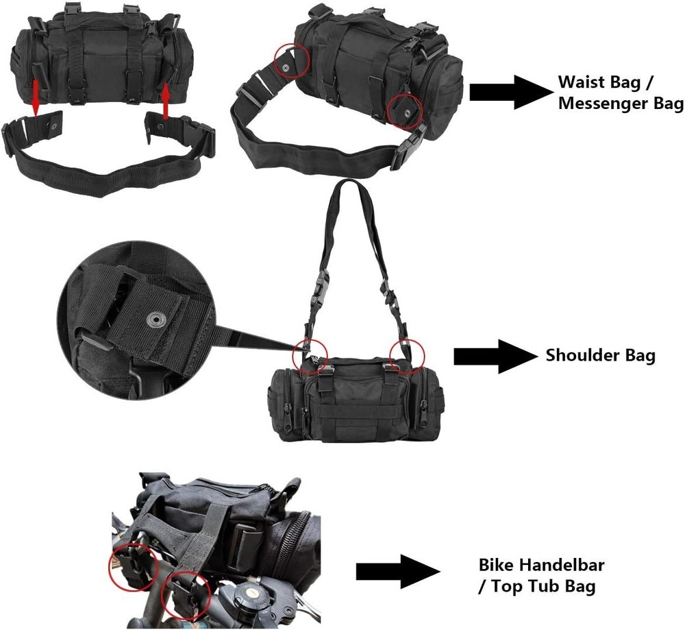 Bicycle Handlebar Bag Front Bag Cycling Saddle Bag Frame Rear Front Accessories