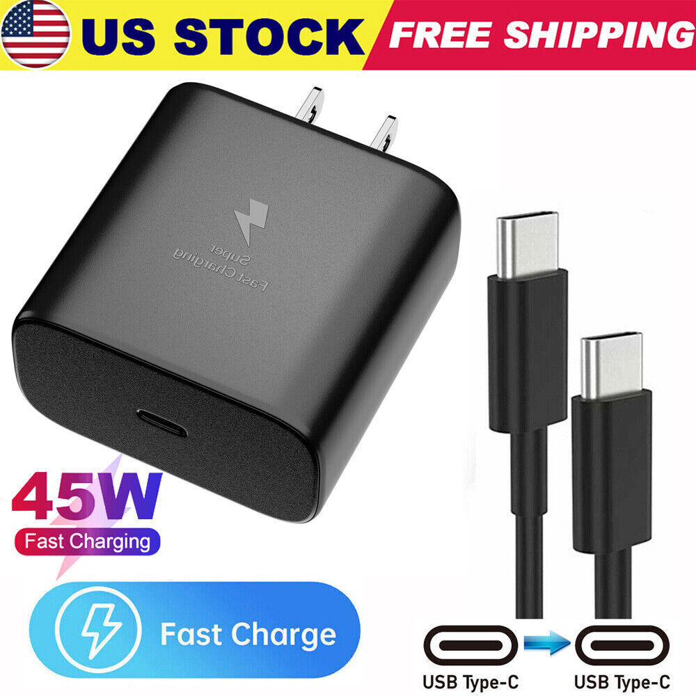 45W Type USB C Super Fast Wall Charger+6ft Cable For Samsung Galaxy S22 S23 S21