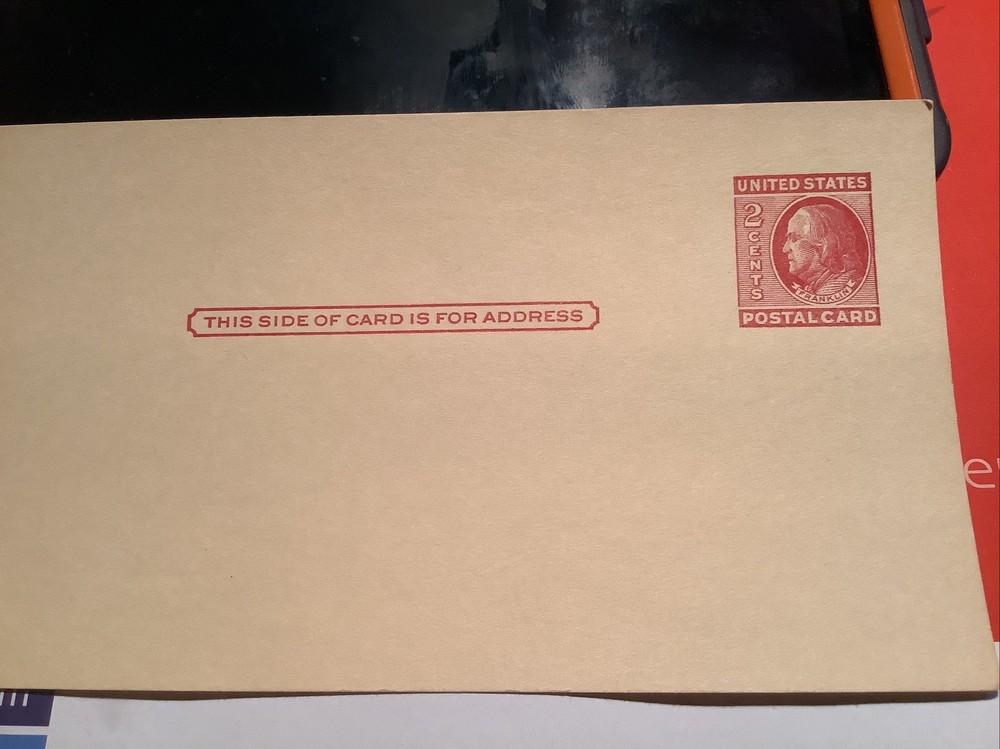 US Scott UX38 postal card, mint