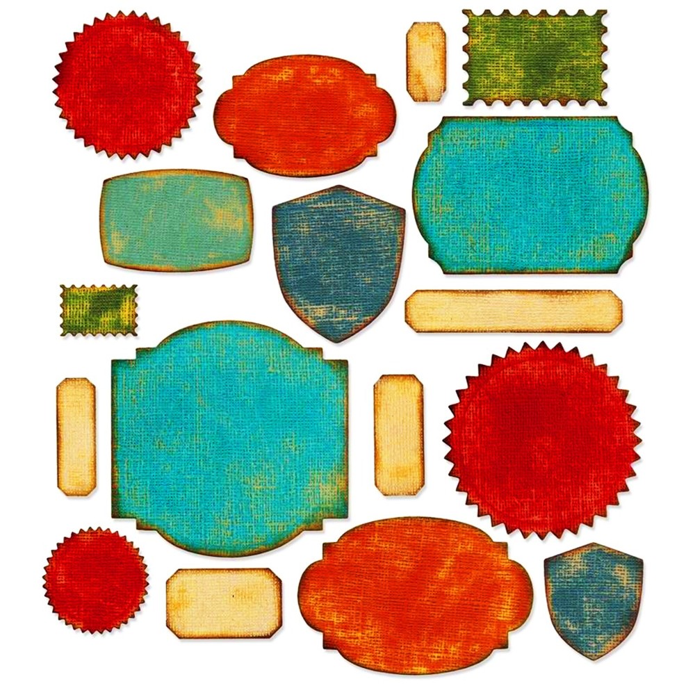 Sizzix Thinlits Labels 17pc set #660060 Retail $22.99 by Tim Holtz