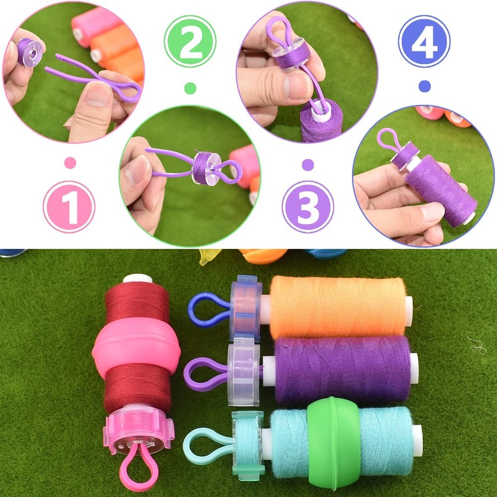 142Pcs Bobbin Thread Buddies Set Sewing Thread Spool Organizer Including 70Pc...