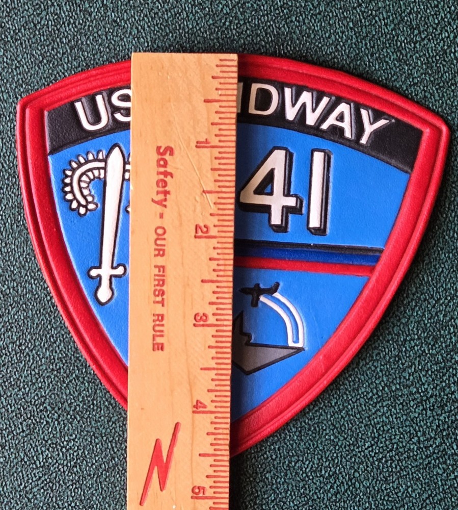 Leather USS Midway Navy Patch New
