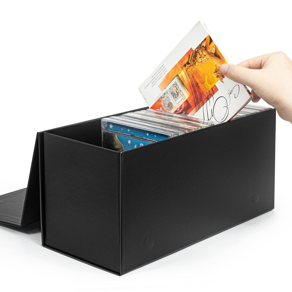 CD Storage Rack Box Holder Disk Case Media Display Space Store Organizer DVD