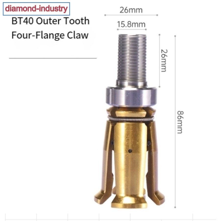 1PC BT40-45 Degree Outer Screw Tool 4 Petal Clamp Pull Claw