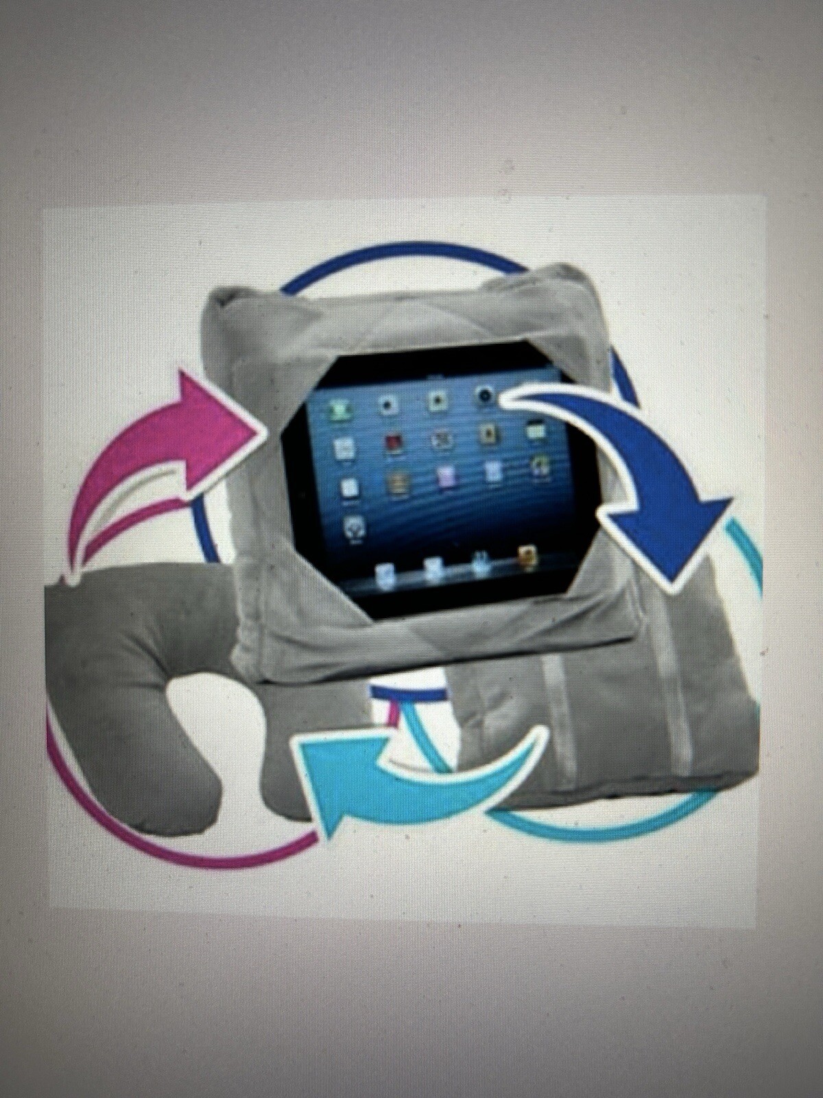Travel Neck Pillow GoGo -As Seen On TV- GoGoTablet Holder Pillow, Color Choices