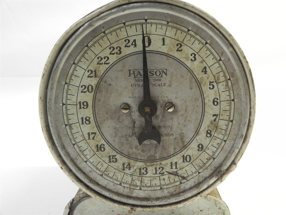 VINTAGE 1950'S HANSON MODEL 2000 25 POUND SCALE PRE-OWNED
