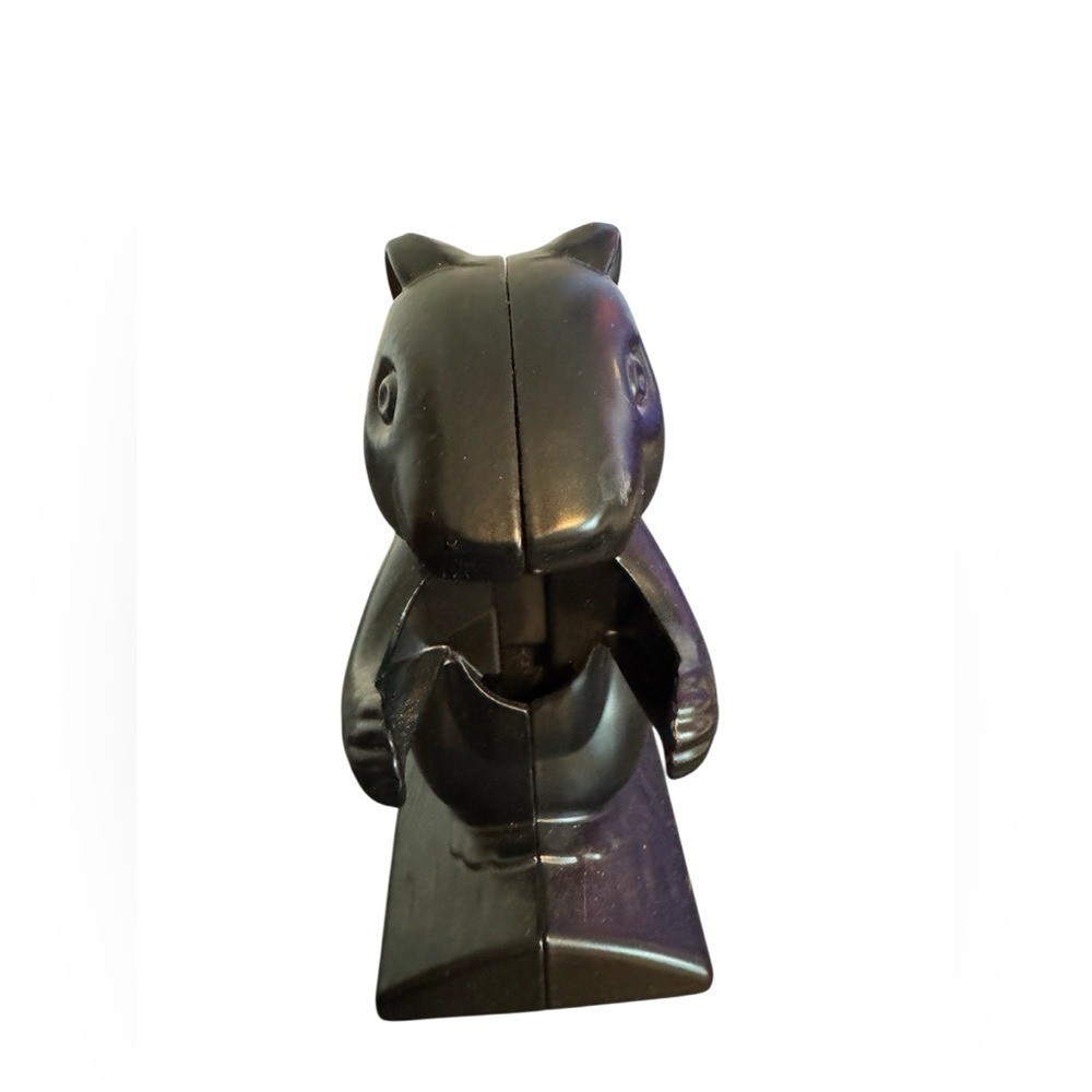 vintage cast aluminum squirrel nutcracker black