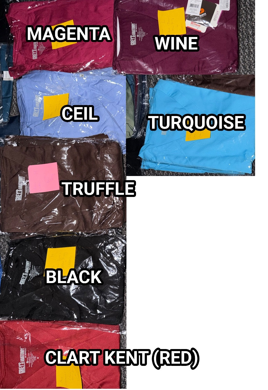 New! Grey's Anatomy Scrub Sets Medical Nurse Scrubs +Free pocket organizer Gift!