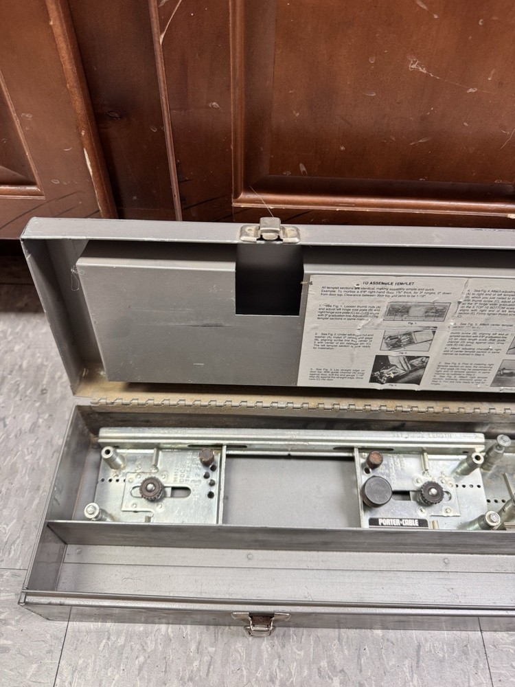 Porter Cable Hinge Butt Template Kit Model #59380 With Metal Case