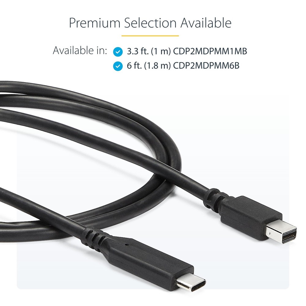 StarTech Cable USB C to Mini DisplayPort 1m / 3ft