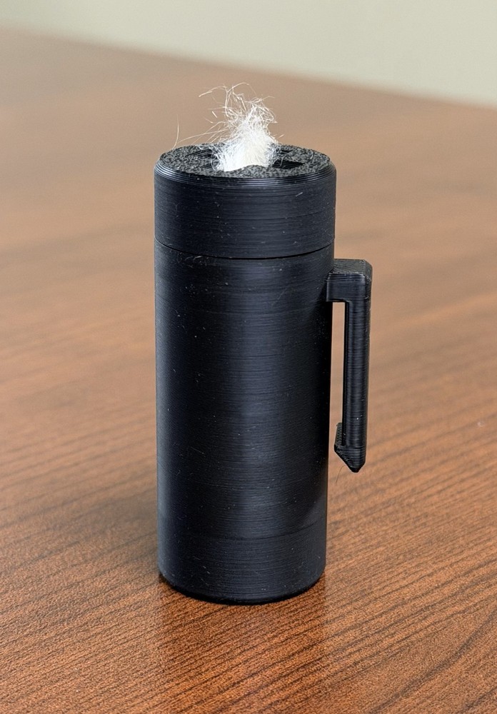 Reloadable Milkweed Container, Wind Direction Indicator