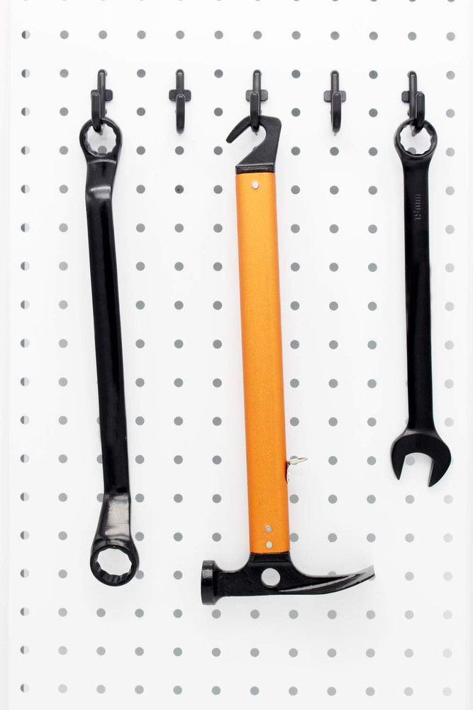 Pegboard Hooks Kit Pegboard J Hook Assortment 100PK Black Peg Hooks