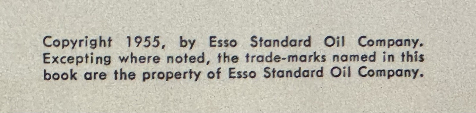 Vtg Rare 1955 Esso Standard Oil "Your Esso Products" Employee Products Booklet
