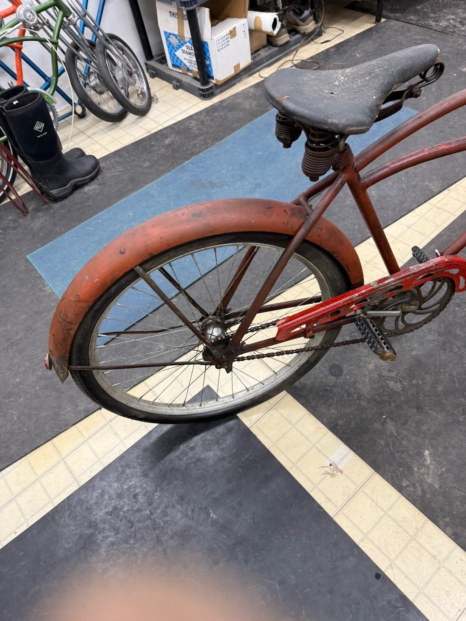 Western Flyer Mens 26" Bicycle 1940's? Vintage Rusty Rat Rod Cruiser