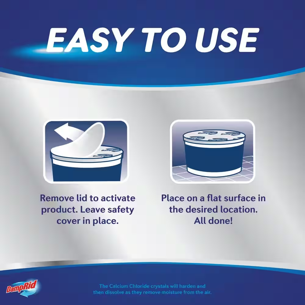 NEW DampRid 2 Lb. 15.5 Oz. Moisture Absorber Hi-Capacity Bucket Fragrance Free