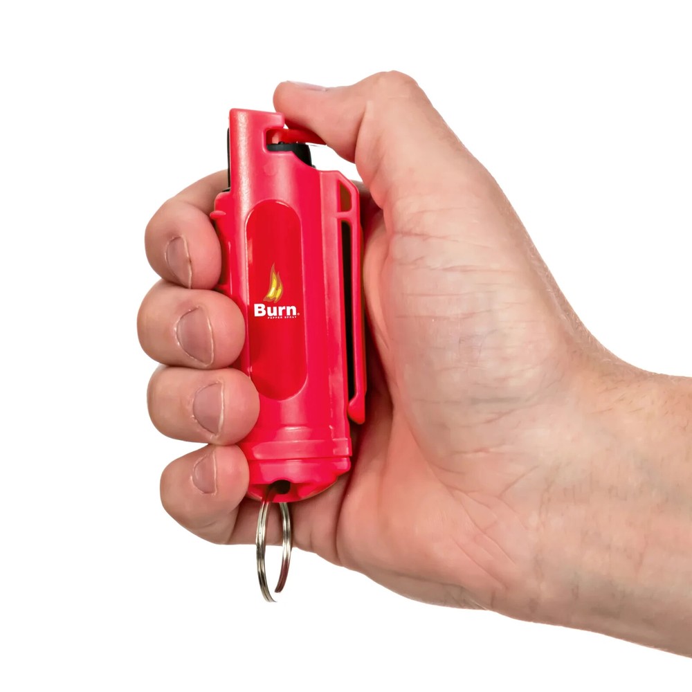 BURN Pepper Spray 0.5oz Self Defense Security Keychain Red 3 Pack