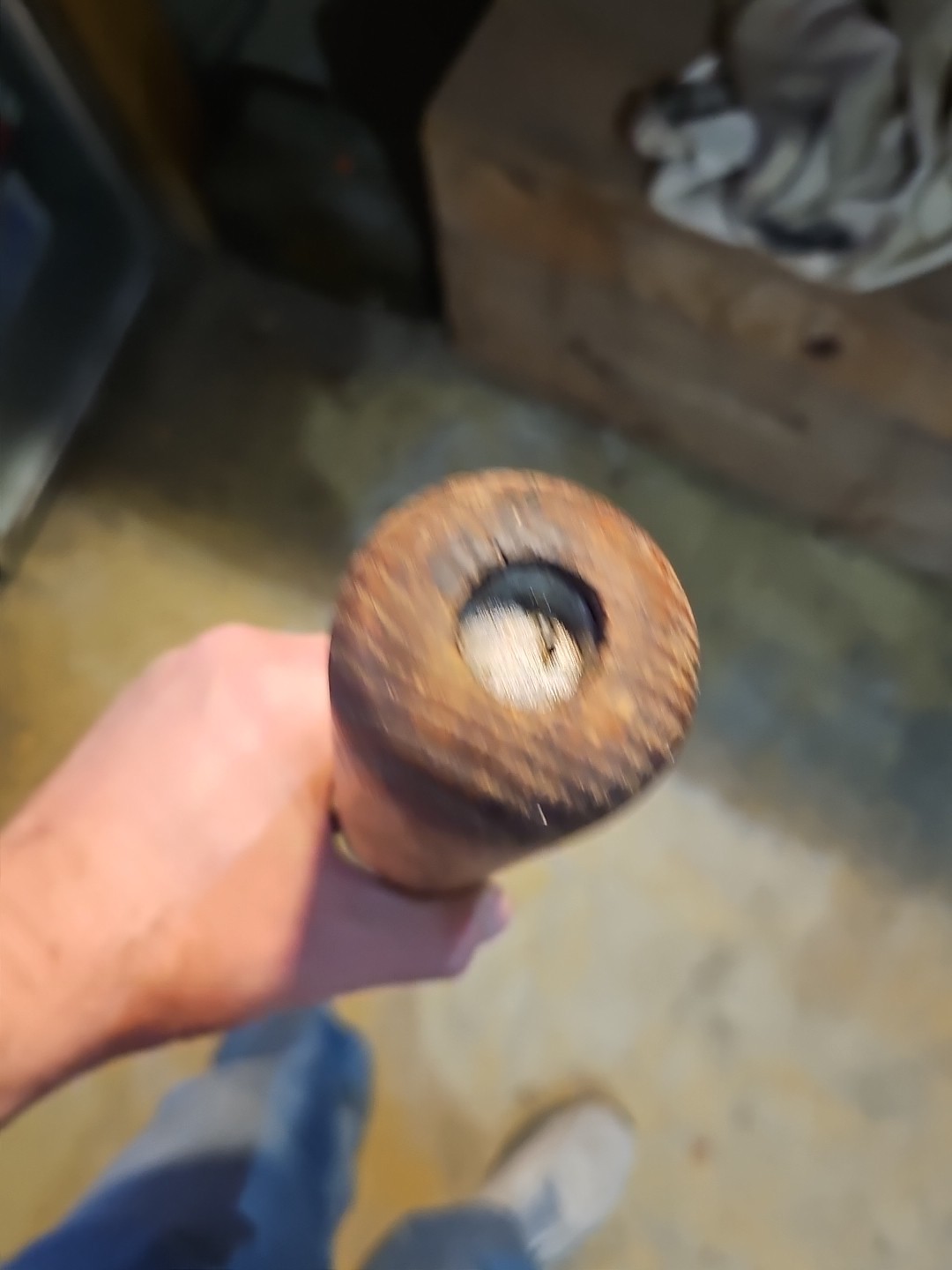 Vintage Warm Up Bat With Lead Weight 30-inch Wooden Training Baseball Bat