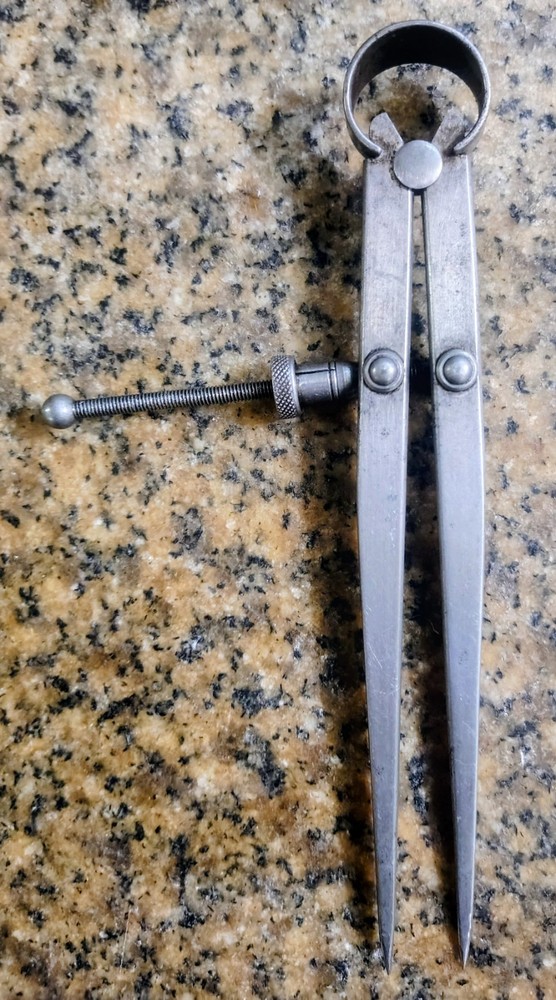 🗽VINTAGE STARRETT 6" DIVIDER WITH QUICK NUT