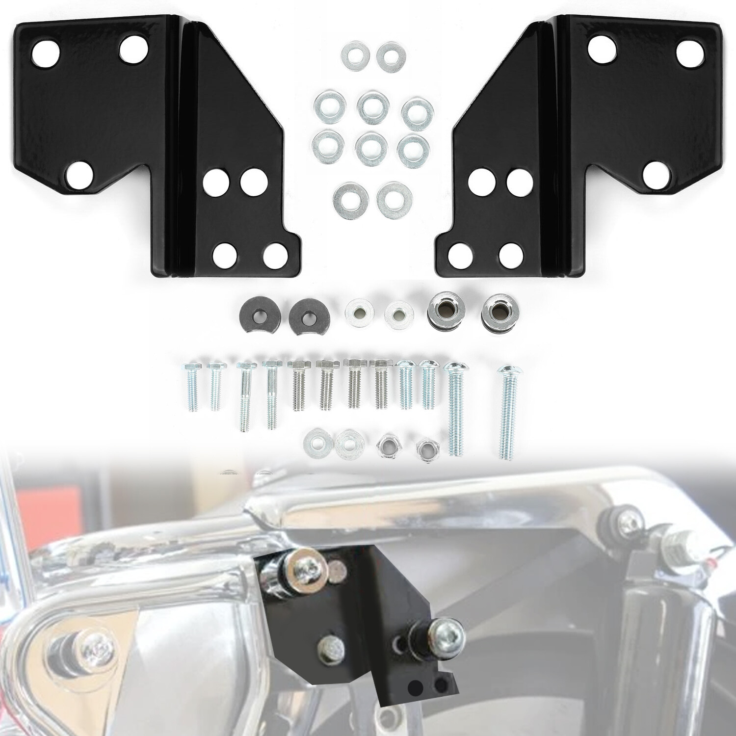 For 97-08 Harley Touring Quick Release Sissy Bar Backrest Docking Hardware Kits