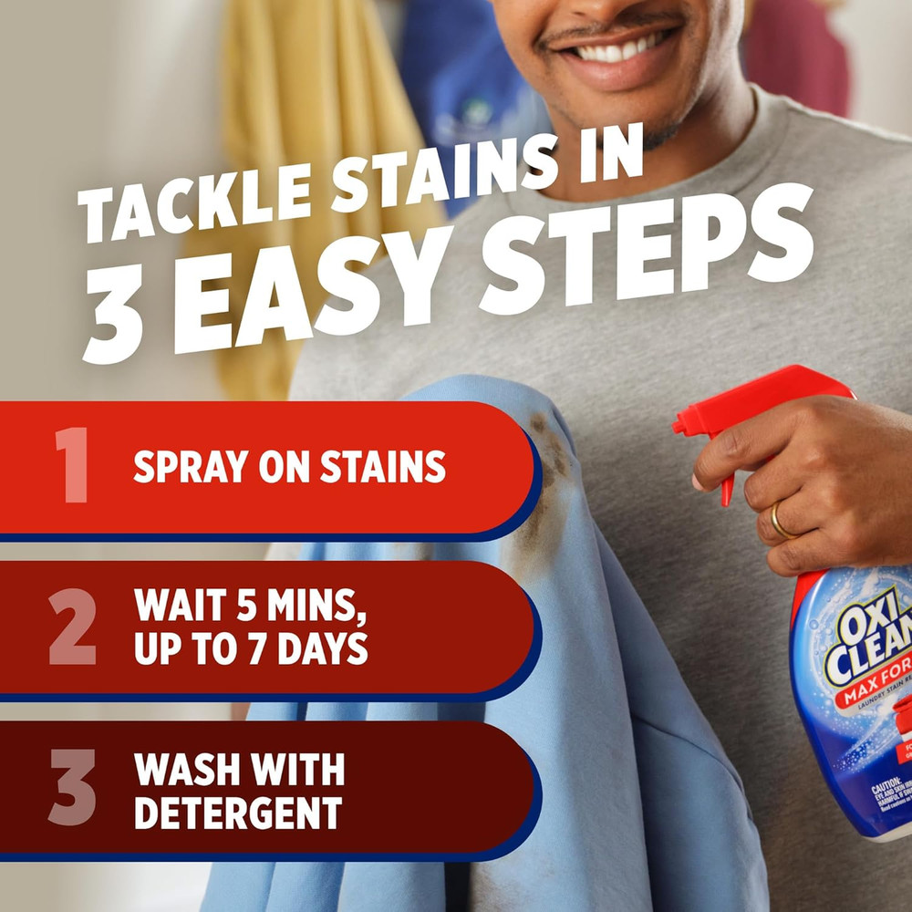 Max Force Laundry Stain Remover Spray Refill, 48 Fl Oz