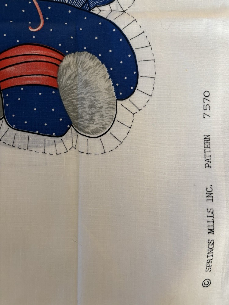 Vintage Sewing Stuffed Animal Mouse Pattern Fabric