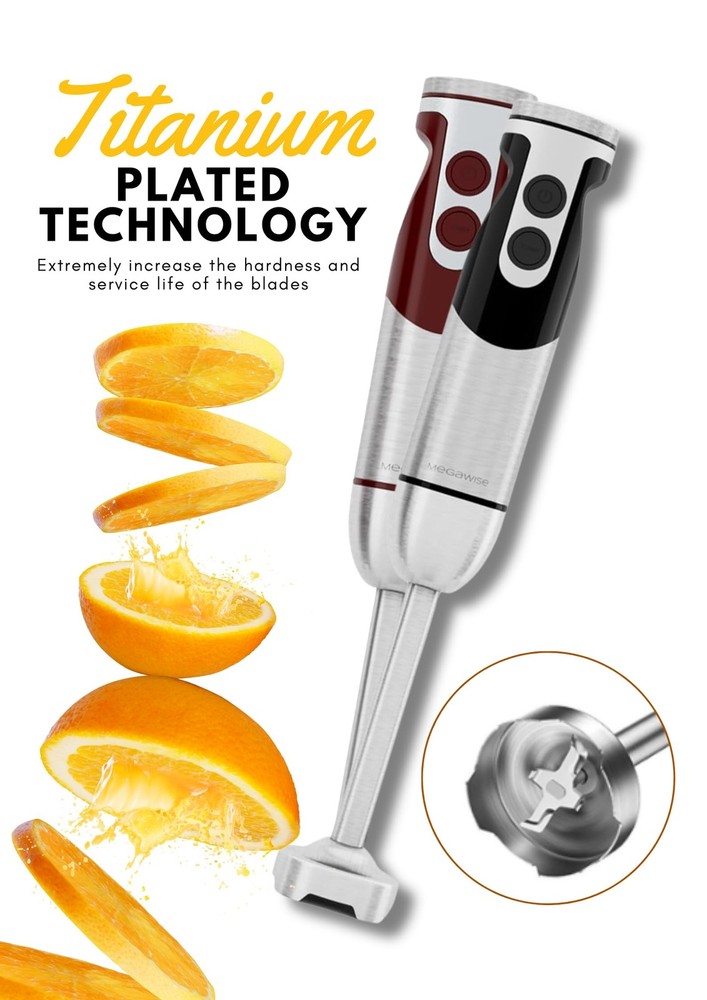 3-in-1 Hand Blender Set with Variable Speed Control, 400W Immersion Blender -...