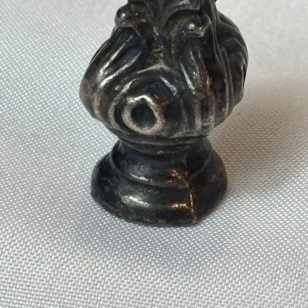 Victorian Wax Seal Stamp Press Silver Plate 4 Sided