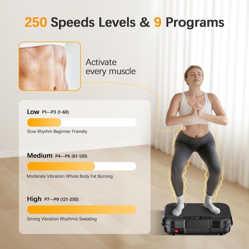 Vibration Plate Exercise Machine,Vibrating Platform for Lymphatic Drainage